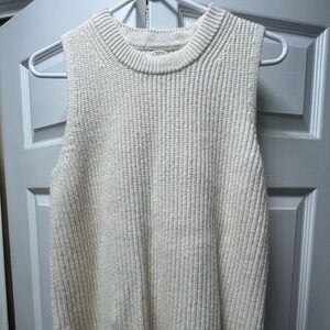 J. Crew Cream Sleeveless Sweater Size M
